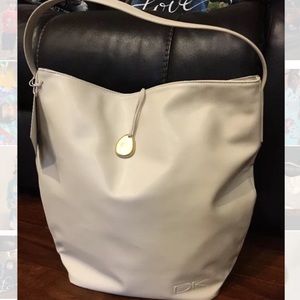 Donna Karan Beige Tote Shoulder Purse Bag